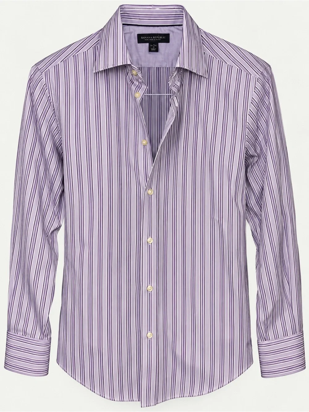 Banana Republic Lavender and White Striped Dress Shirt